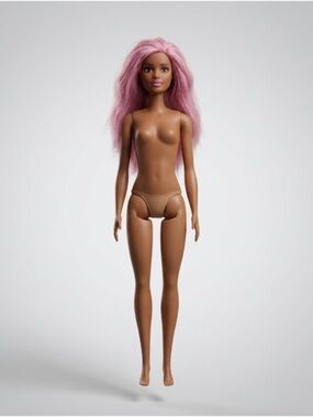 Barbie Doll with Pink Hair and Brown Skin preloved